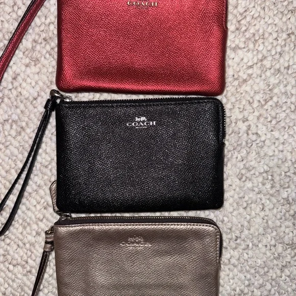 Coach Women's Wristlet Trio - Red, Black, and Gold - Picture 3 of 5